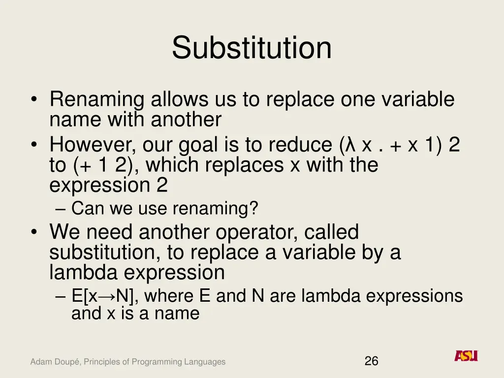 substitution