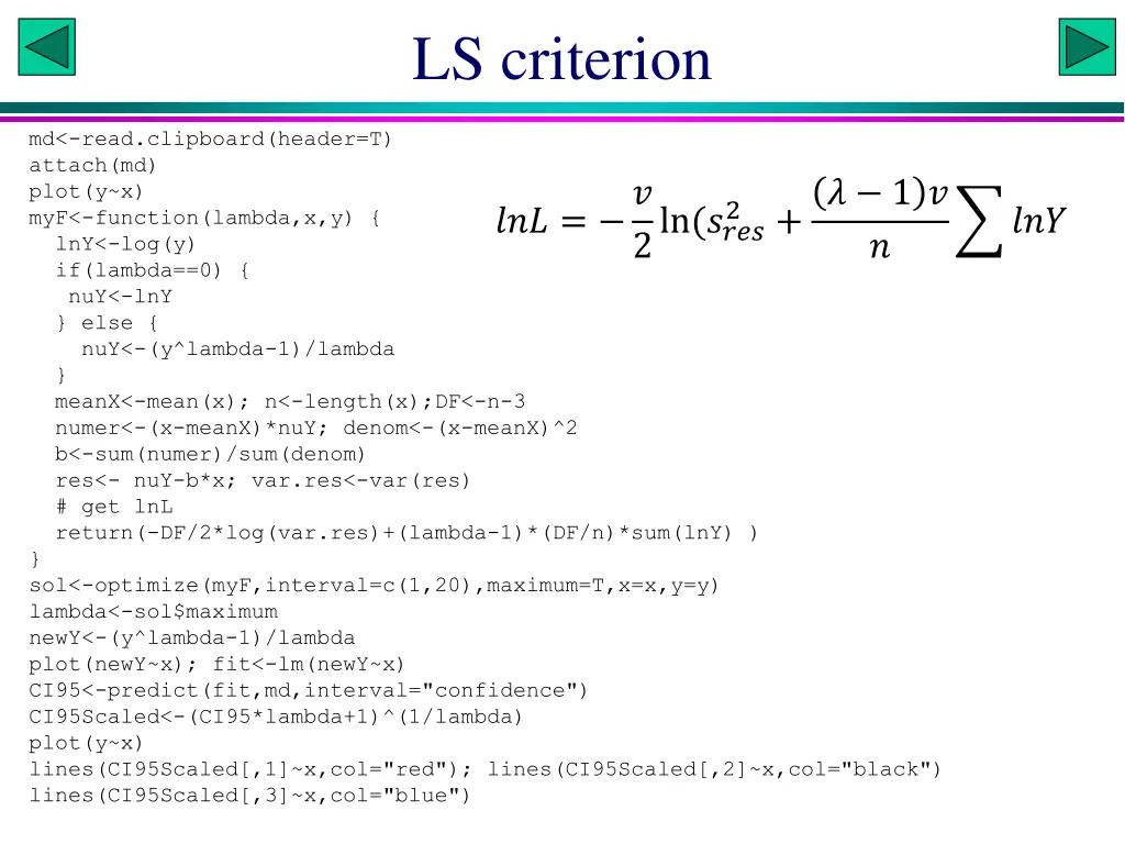 ls criterion