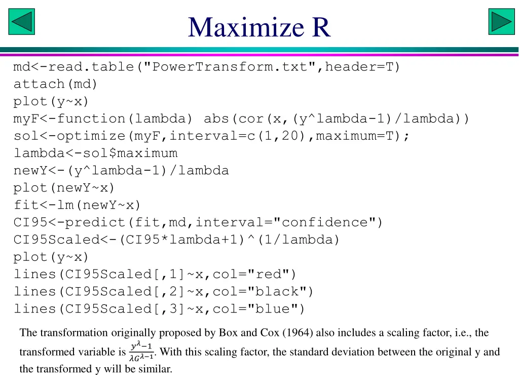 maximize r