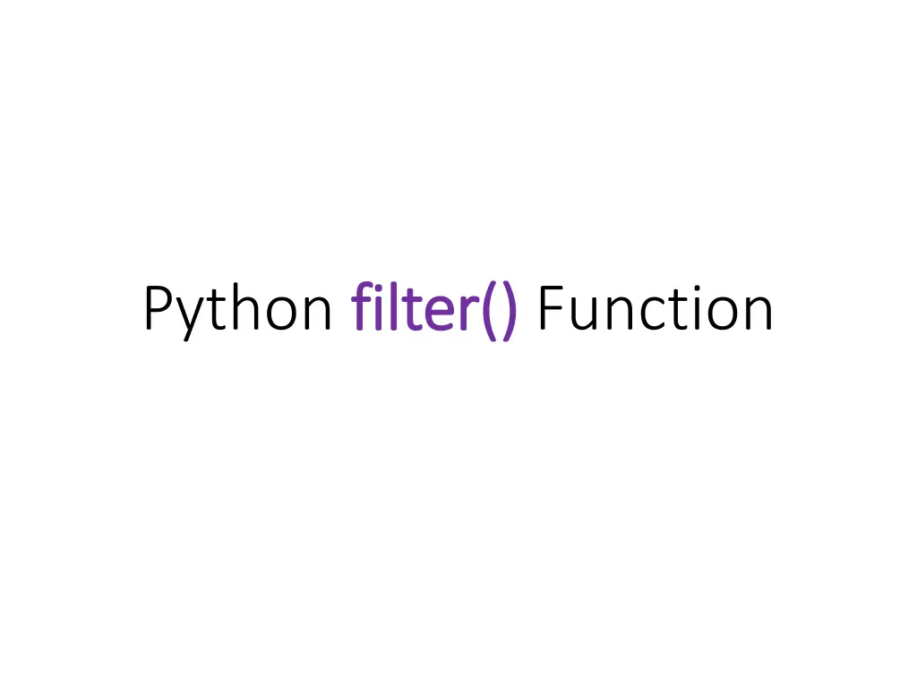 python filter