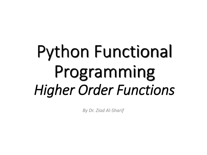 python functional programming higher order higher