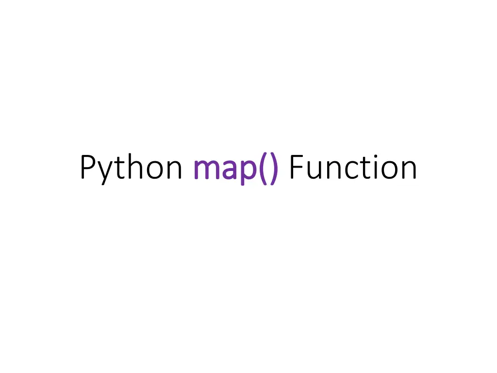 python map