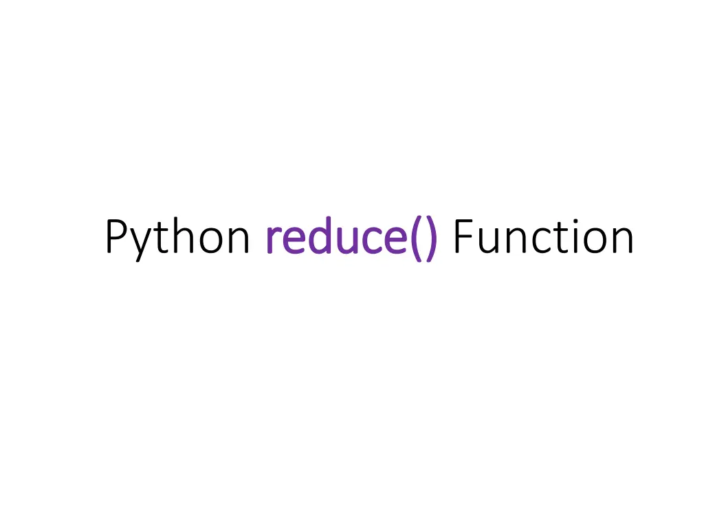 python reduce reduce function