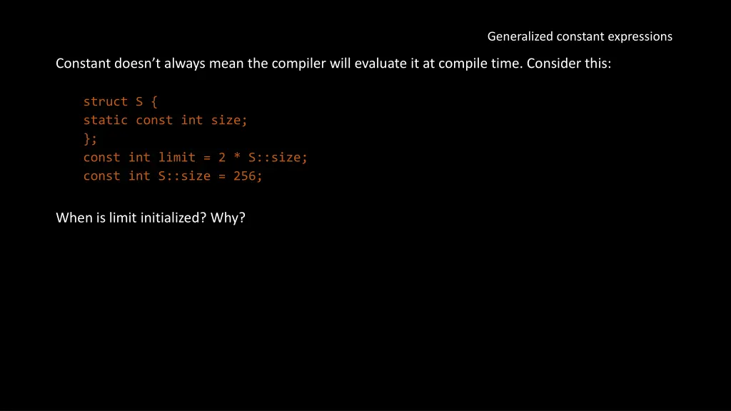 generalized constant expressions