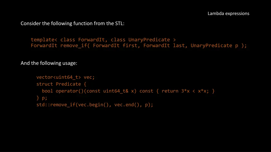 lambda expressions