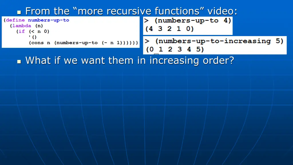 from the more recursive functions video
