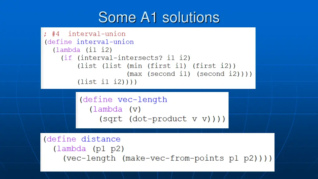some a1 solutions