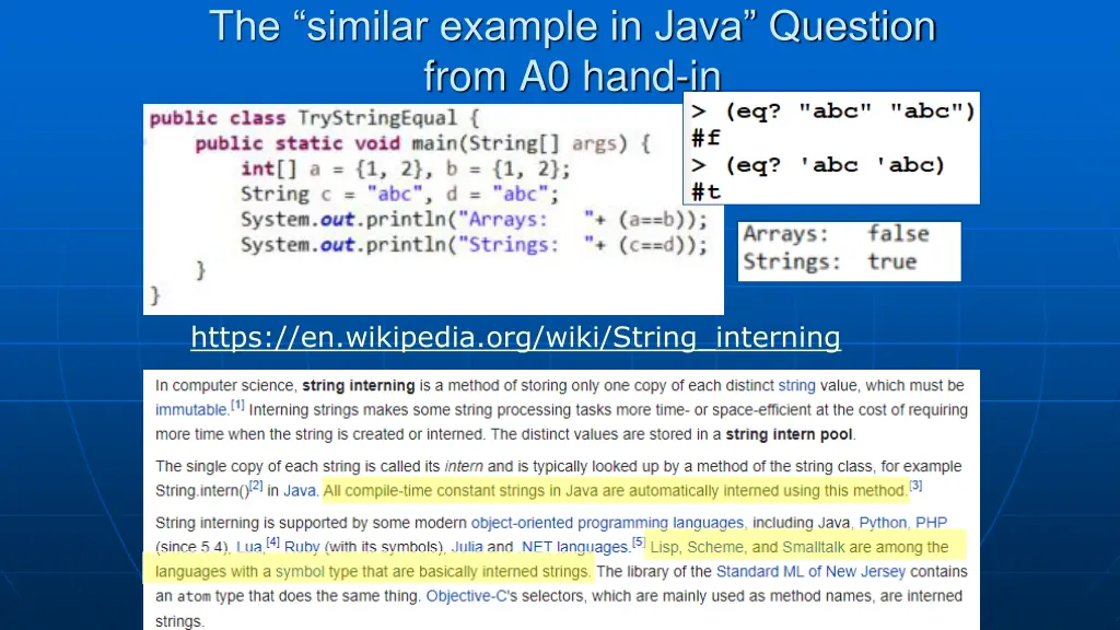 the similar example in java question from a0 hand