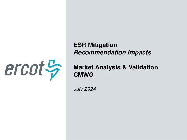 esr mitigation recommendation impacts