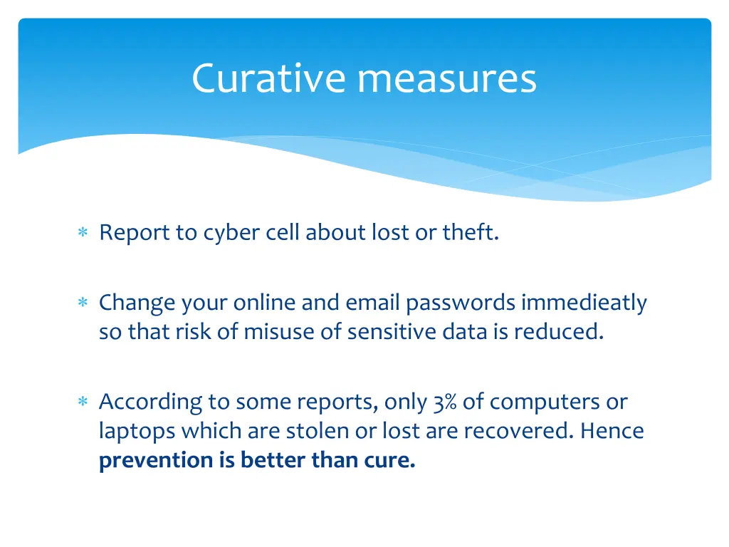 curative measures