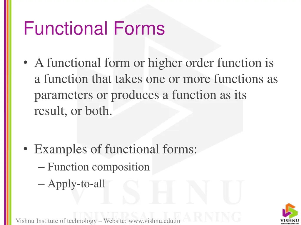 functional forms