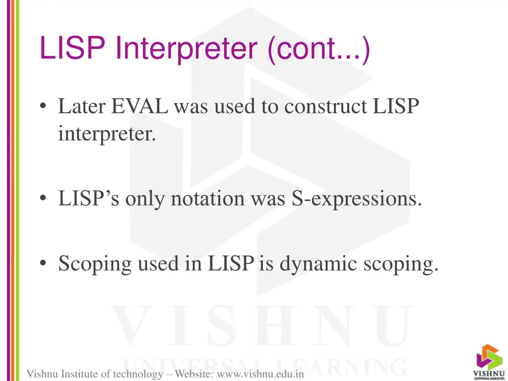 lisp interpreter cont 1
