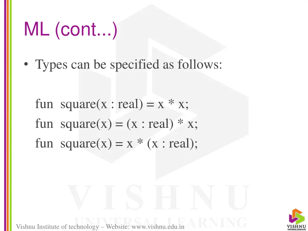 ml cont 1
