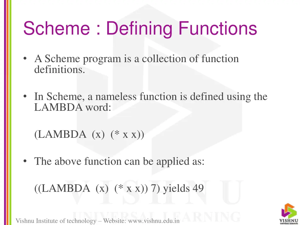 scheme defining functions