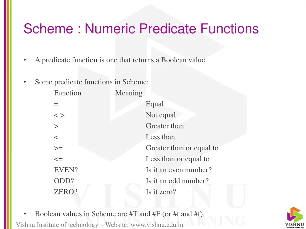 scheme numeric predicate functions