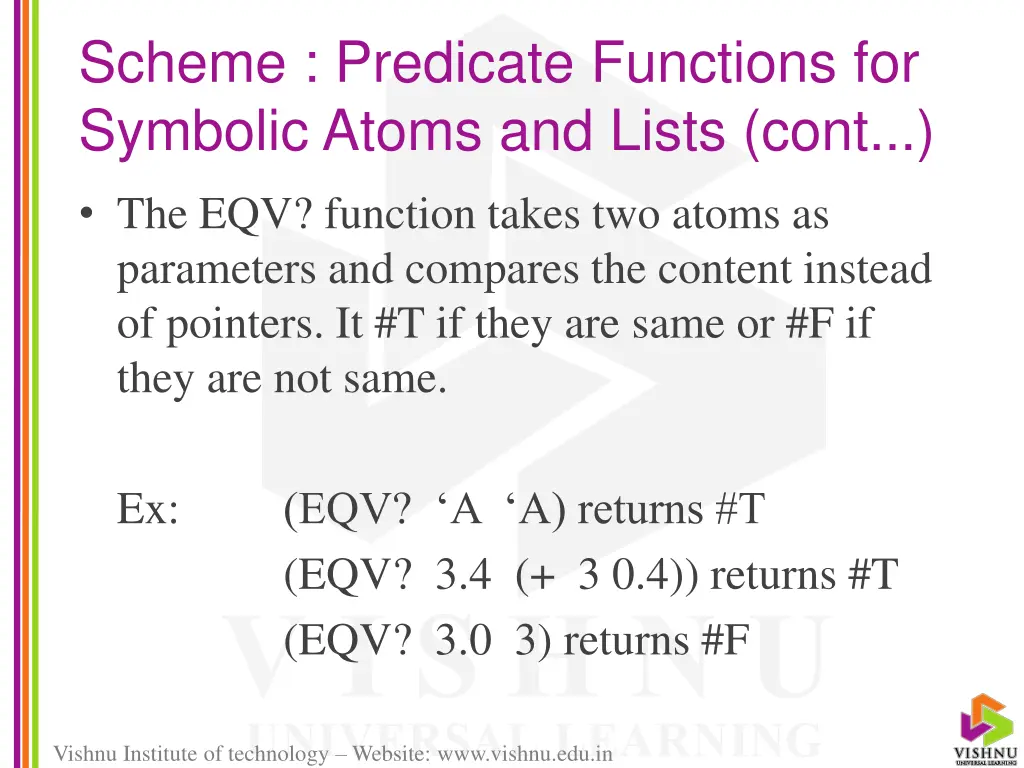 scheme predicate functions for symbolic atoms 1