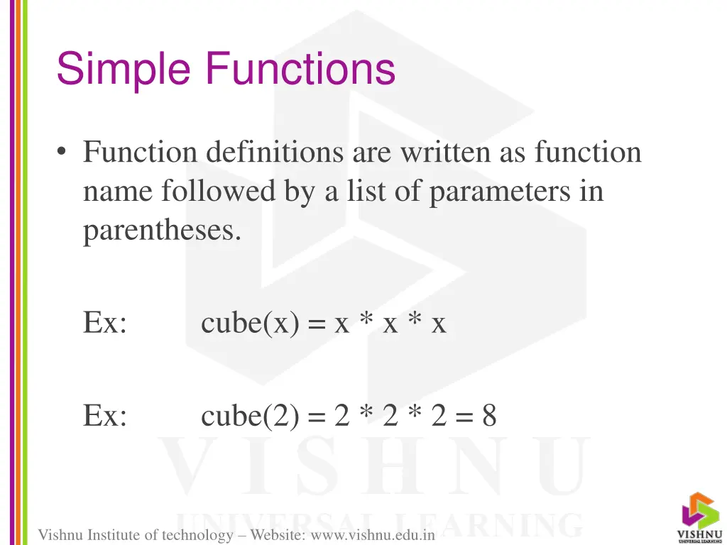 simple functions