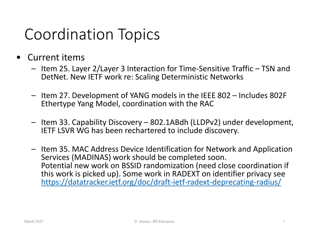 coordination topics