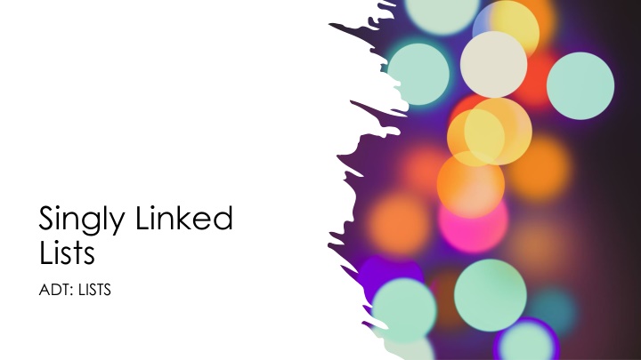 singly linked lists adt lists