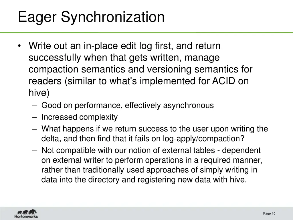 eager synchronization 1