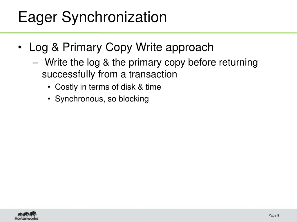eager synchronization