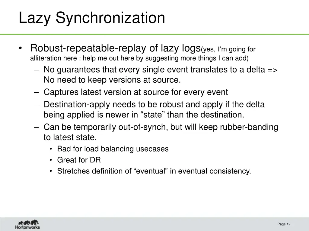 lazy synchronization 1