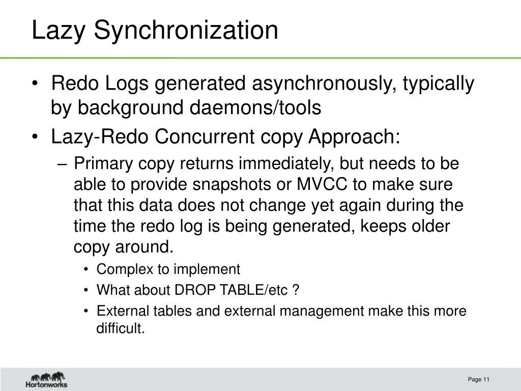 lazy synchronization