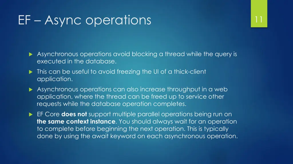 ef async operations