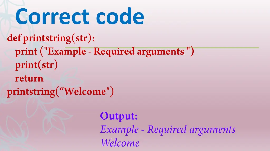 correct code