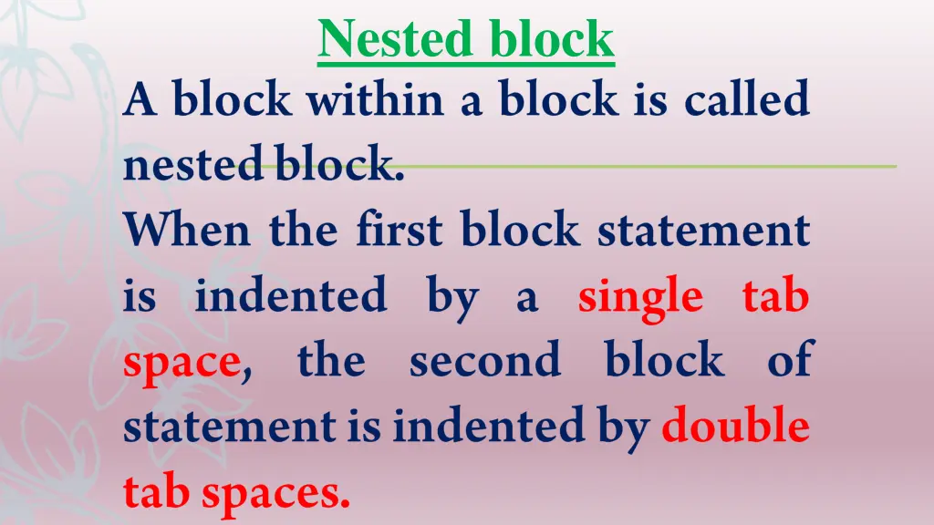 nested block
