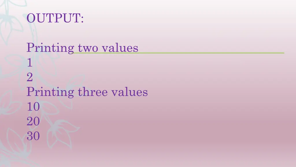 output