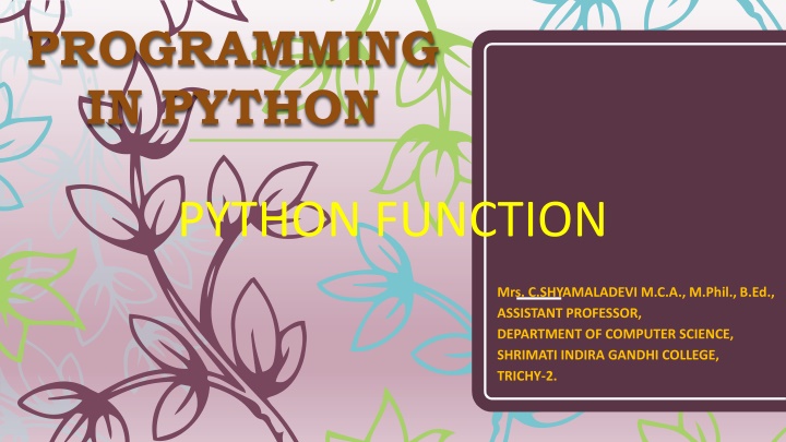 programming in python