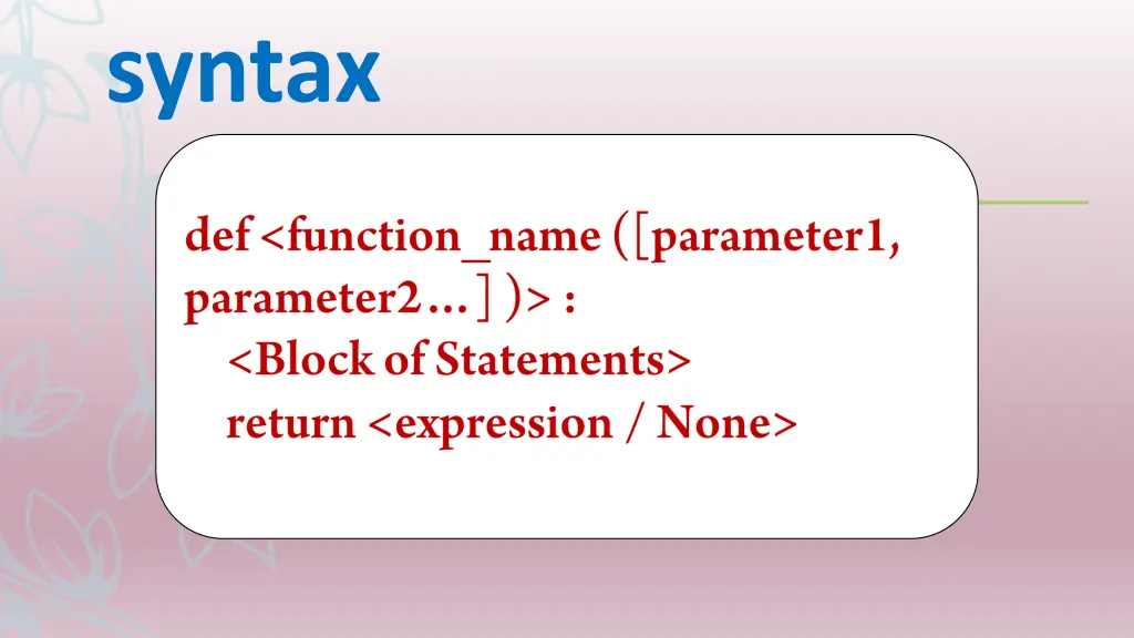 syntax