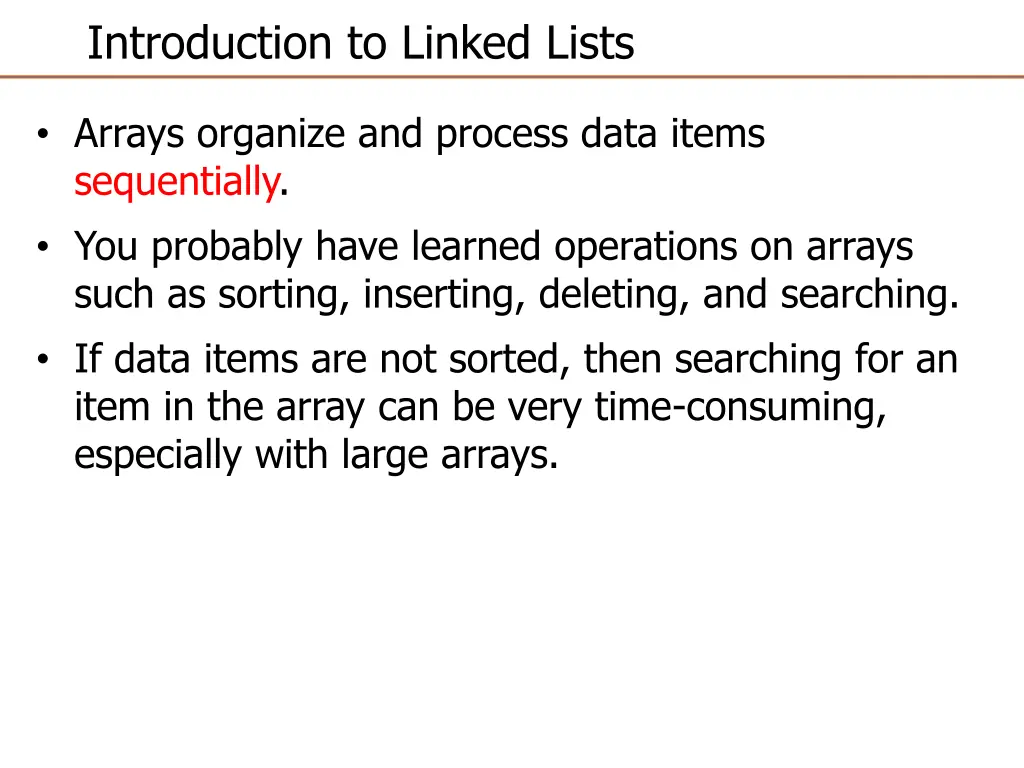 introduction to linked lists