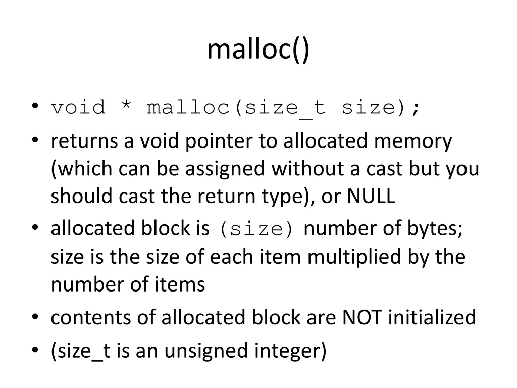 malloc