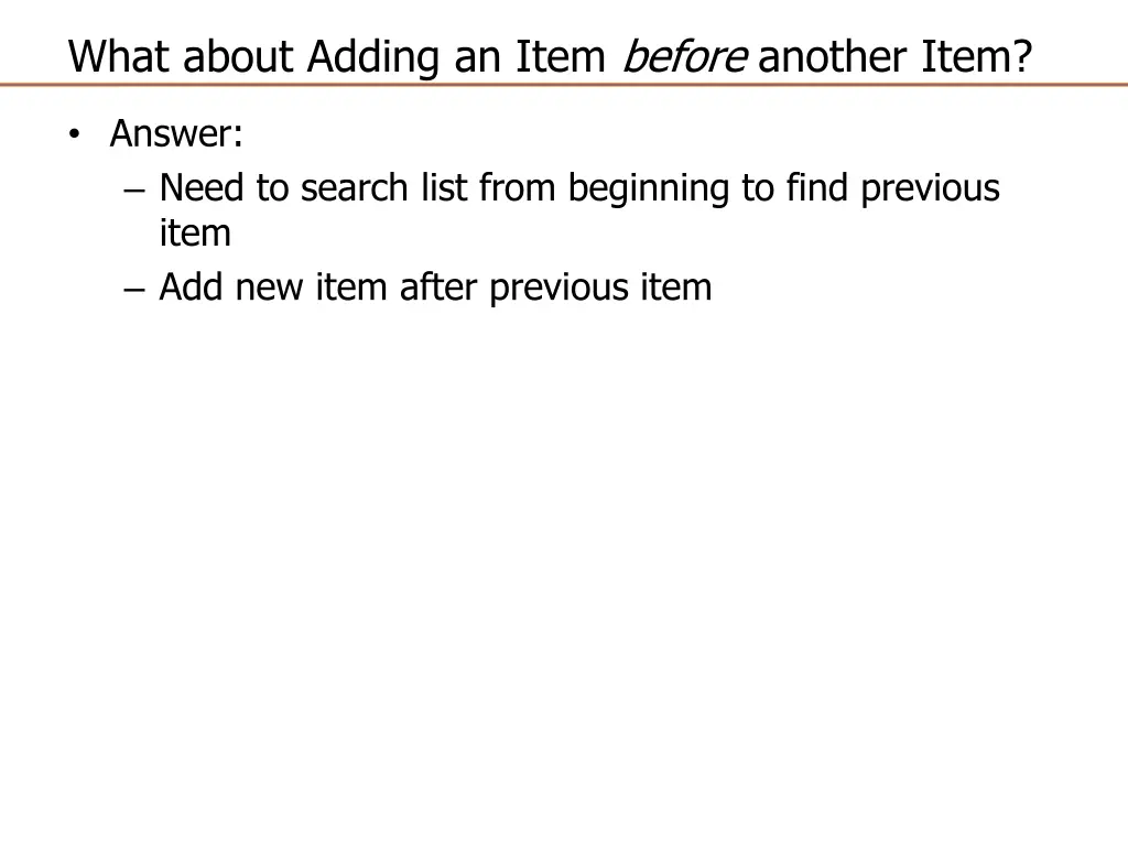 what about adding an item before another item 1