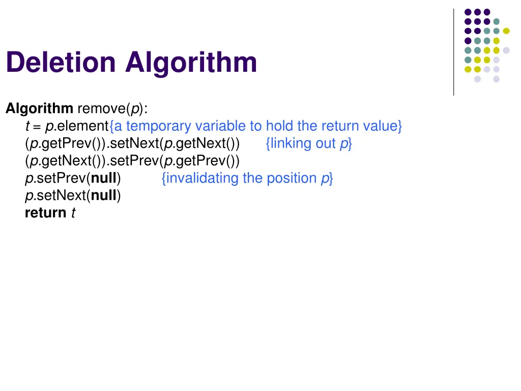 deletion algorithm