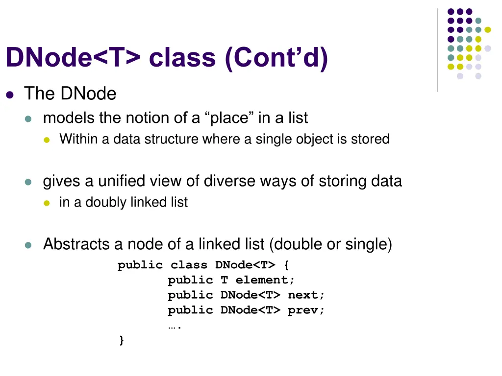 dnode t class cont d