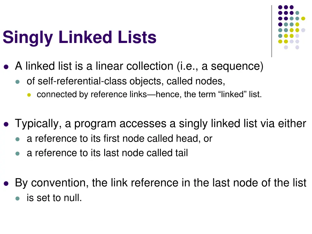 singly linked lists 1