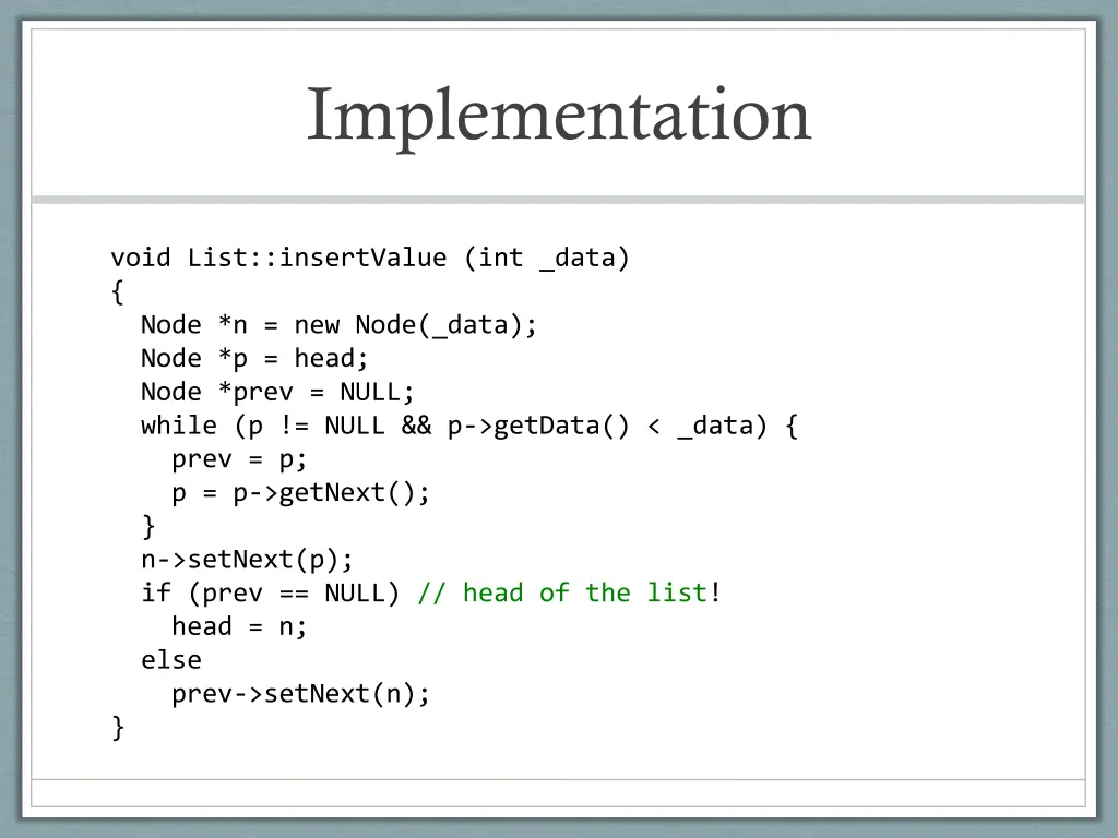 implementation