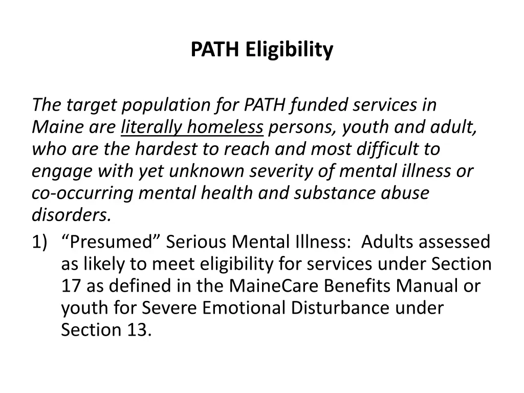 path eligibility