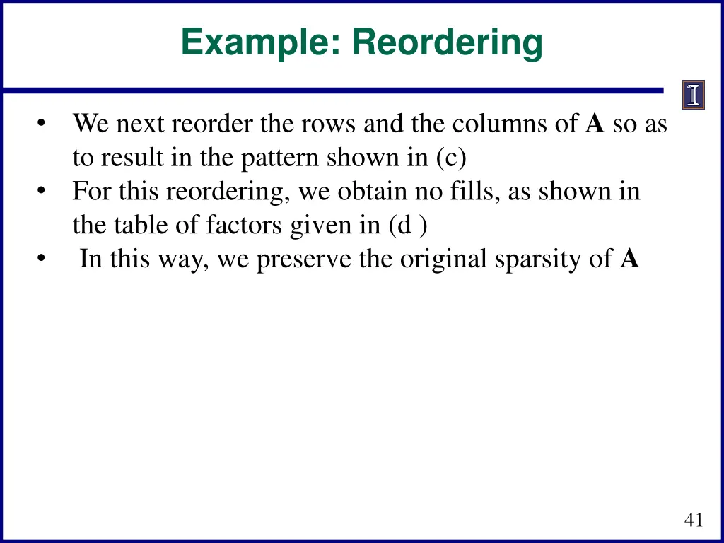 example reordering