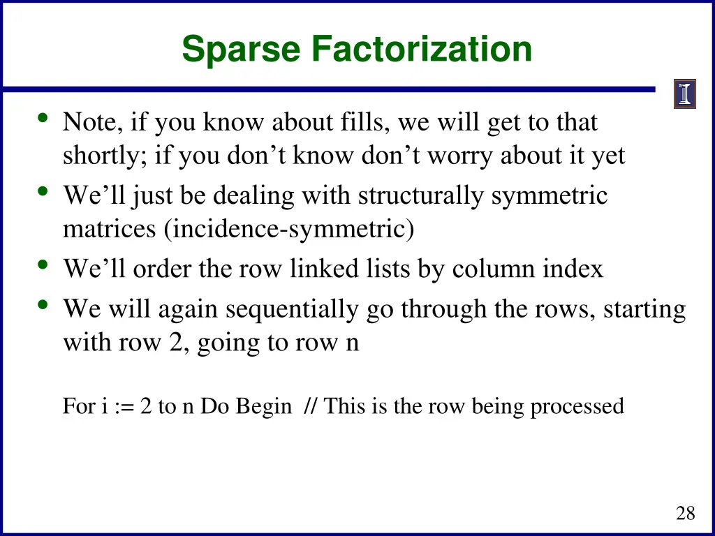 sparse factorization