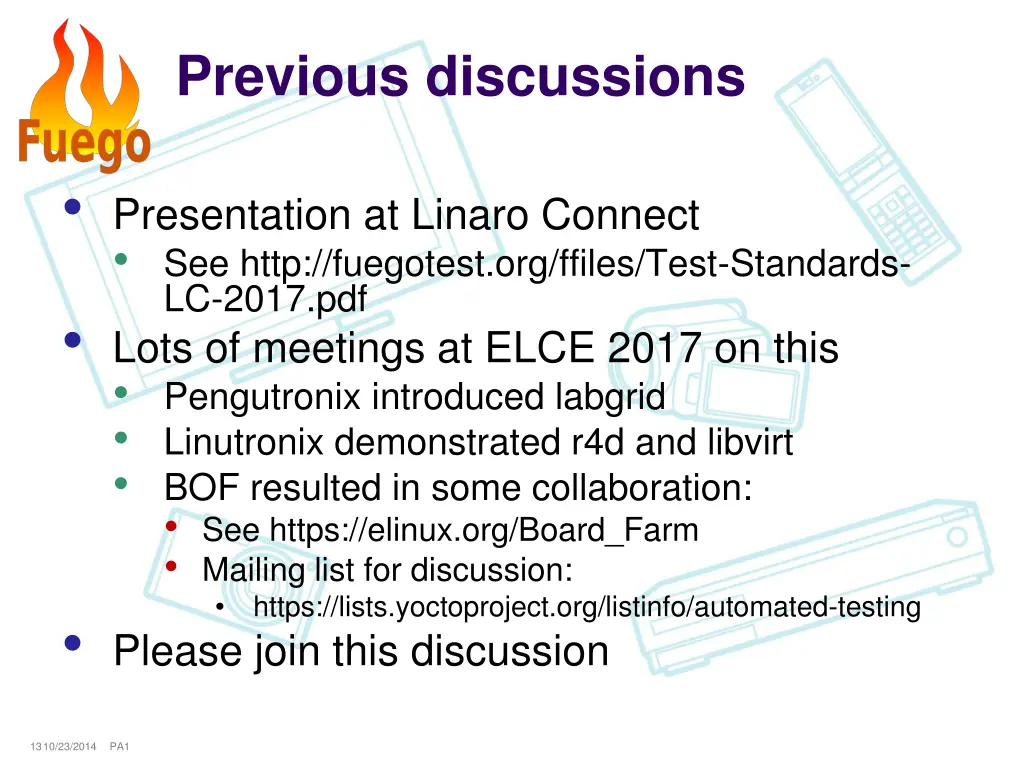 previous discussions