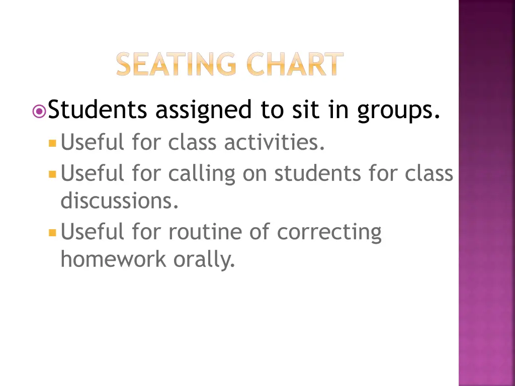 seating chart