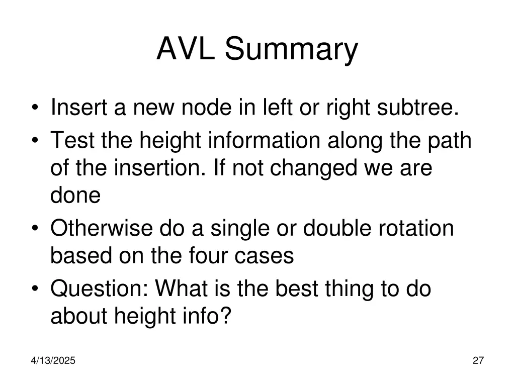 avl summary