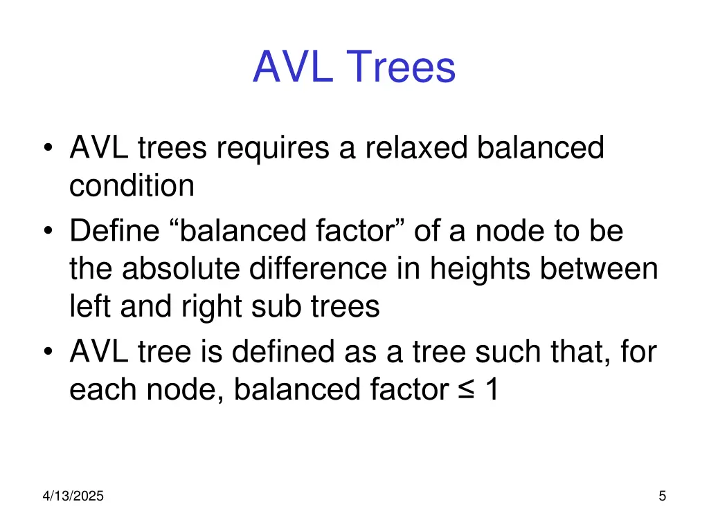 avl trees