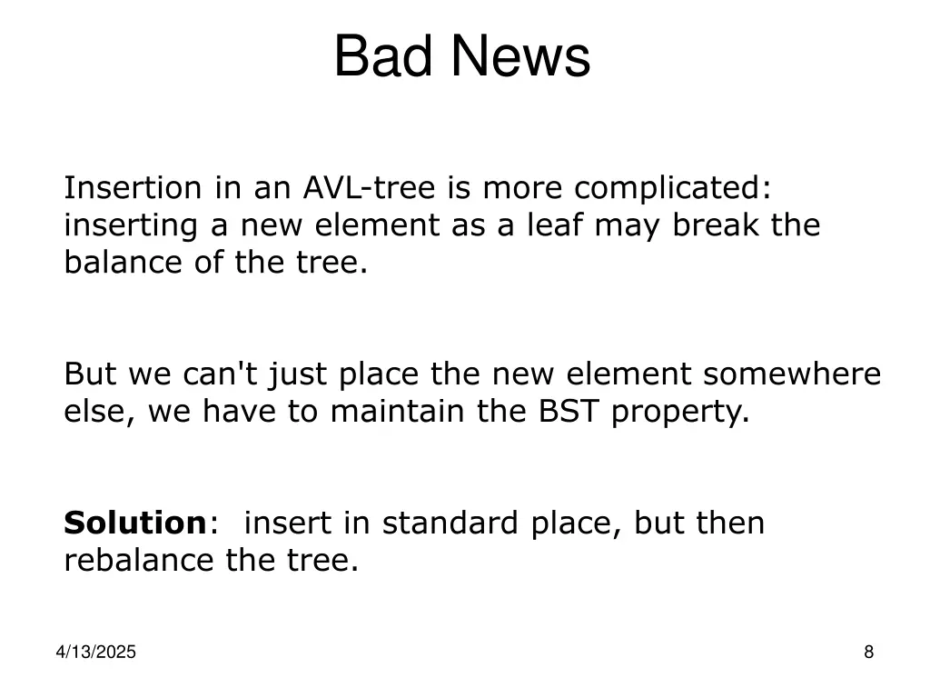 bad news