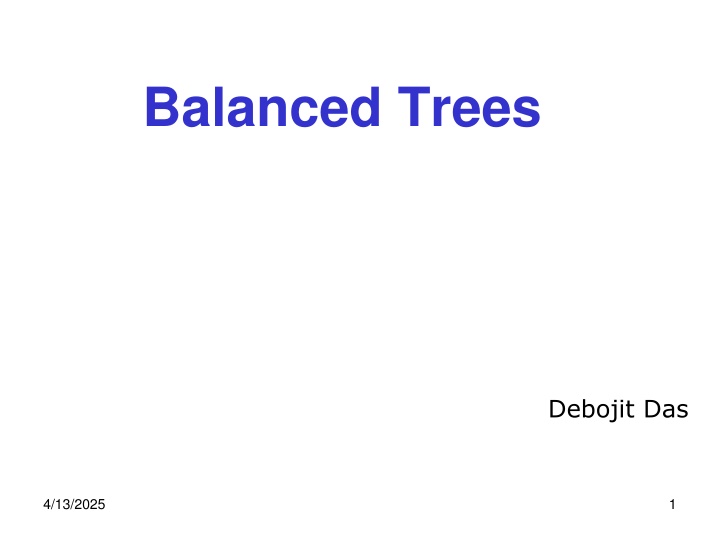 balanced trees