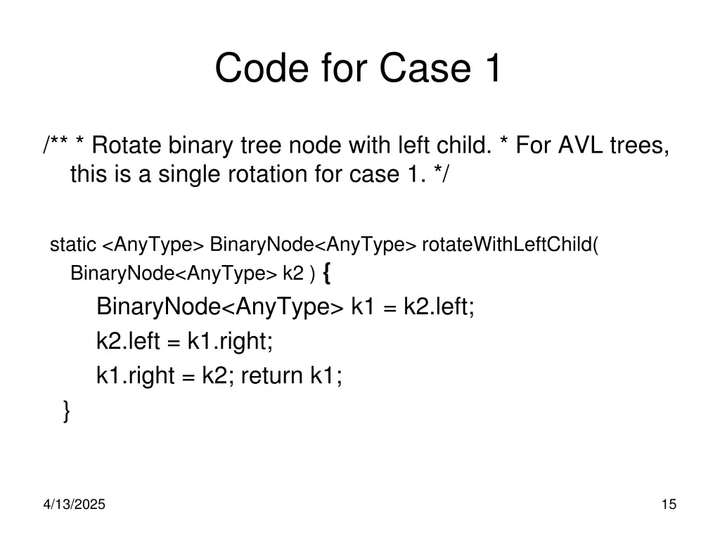 code for case 1